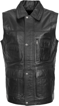 Men Genuine Cowhide Leather Western Sleeveless Vest Black leather men&#39;s vest, Leather Riding Vest, Motorcycle Vest, Leather Vest For him