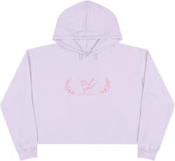 Love You Crop Hoodie, Cute Hooded Sweatshirt, Trendy Gift for Her, Valentine&#39;s Day, Casual Outfit, Cozy Layer, Gift For Her, gift for all