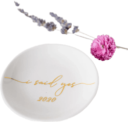I Said Yes Engagement Trinket Dish, Wedding Ring Dish, Personalized Engagement Gift, Wedding Ring Holder, Personalized Engagement Gift