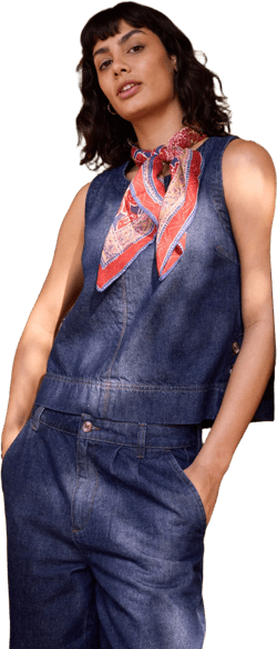 Ink Dara Denim Top