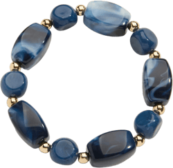 Blue Beaded Stretch Bracelet