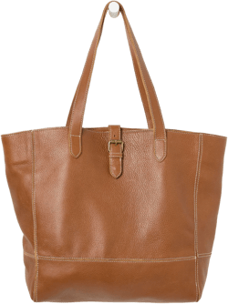 Olivia Tan Brown Leather Tote Bag