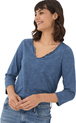 Porter Blue Stripe 100% Cotton T-Shirt