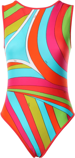 Emilio Pucci Women's White Iride-Print Swimsuit