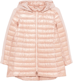Herno Women's Pink Paneled Puffer Jacket