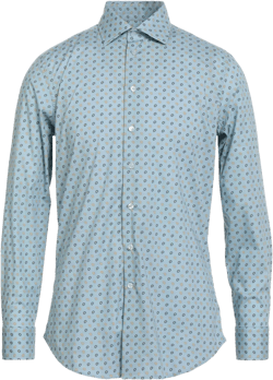 Etro Men's Blue Light Shirt Cotton, Elastane