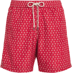 Jacob Cohen Men's Red Coral Print Bermuda Swim Shorts