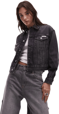 Calvin Klein Women's 90s Trucker Denim Jacket
