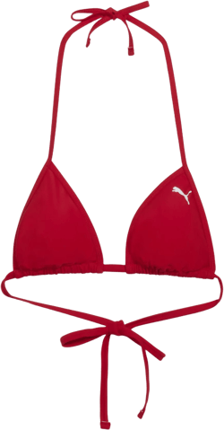 PUMA Women's Red Triangle Bikini Top