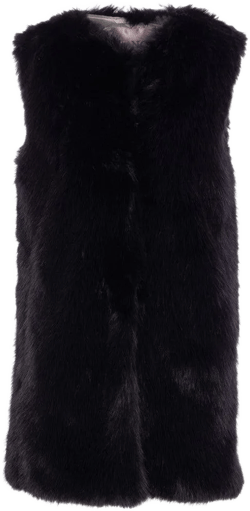 Herno Women's Black Fullness Faux Fur Resort Vest
