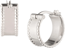 Ralph Lauren Women's Metallic 15mm Sterling Silver Hoop Earrings