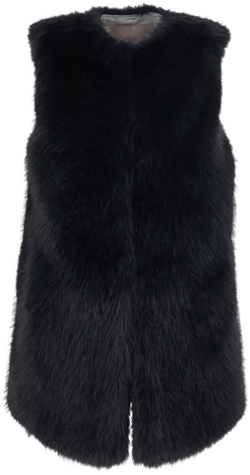 Herno Women's Black Sleeveless Vest With Concealed Closure On The Front