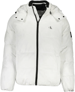 Calvin Klein Men's White Polyester Jacket