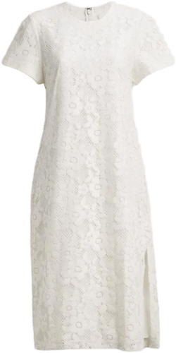 COACH Women's White Lace T Shirt Dress