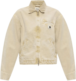 Carhartt Women's Natural Emery Organic-Cotton Zip-Up Denim Jacket