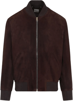 Paul Smith Men's Brown Suede Bomber Jacket