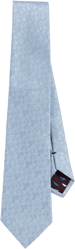 Paul Smith Men's Blue Tonal Floral Silk Tie