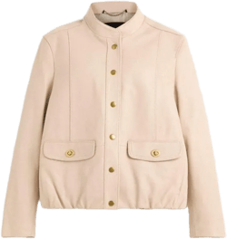 COACH Women's Natural Restored Lightweight Leather Jacket