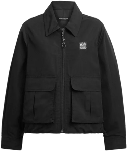 COACH Women's Black Topia Loop Cargo Cropped Jacket