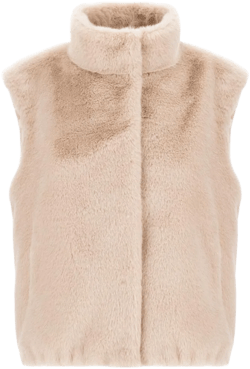 Herno Women's Natural Faux-Fur Sleeveless Vest