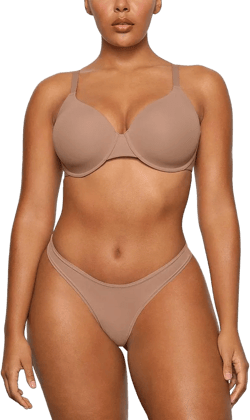 Skims Women's Brown Fits Everybody T Shirt Bra
