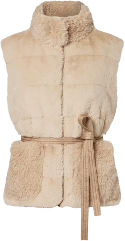 Moncler Women's Natural Joui Faux Fur Down Vest