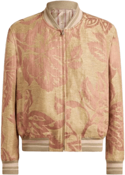 Etro Men's Brown Floral Printed Bomber Jacket