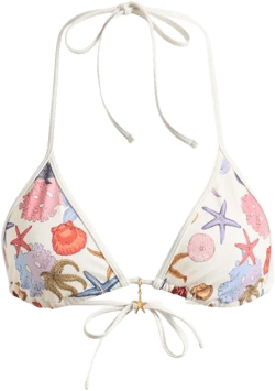 PacSun Women's White Corinne Triangle Bikini Top