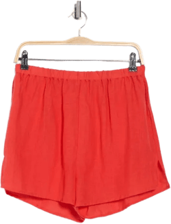 Vitamin A Women's Red Tallows Linen Cover-Up Shorts