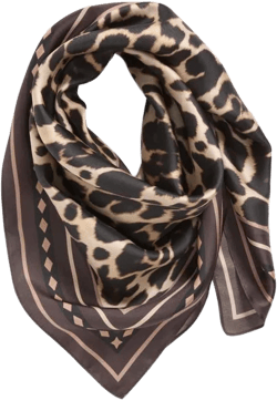 Nordstrom Women's Leopard Print Square Silk Scarf