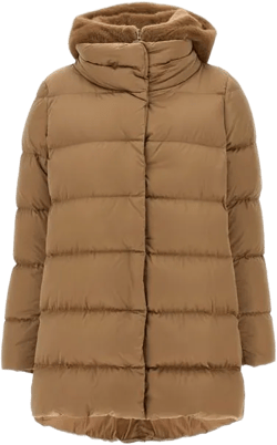 Herno Women's Brown 'a-shape Resort' Down Jacket