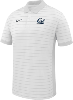 Nike Men's White Cal Bears 2025 Early Season Coaches Sideline Victory Stripe Performance Polo Shirt