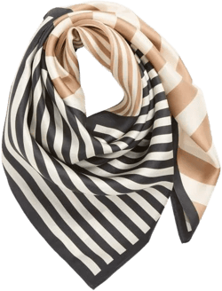 Nordstrom Women's Stripe Square Silk Scarf