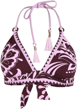La Blanca Women's Fiji Soft Band Embroidered Bikini Top