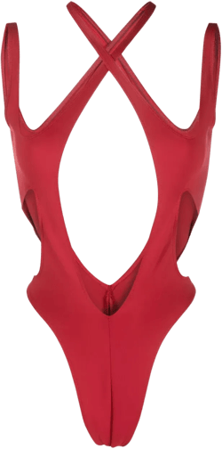 cut-out sleeveless swimsuit