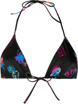 abstract print bikini top