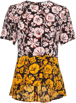 floral-print peplum top