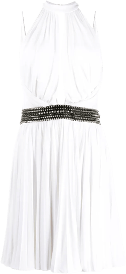 draped mini dress
