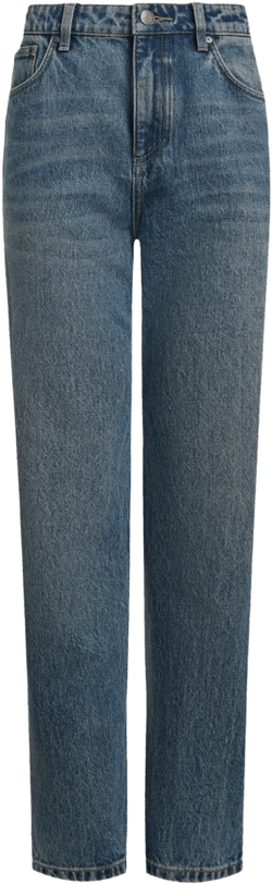 high-rise straight-leg jeans