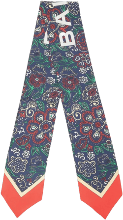floral-print silk bandana