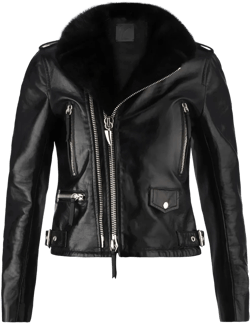 Amelia leather biker jacket