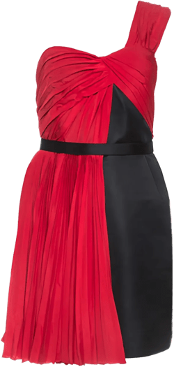 one-shoulder silk dress 