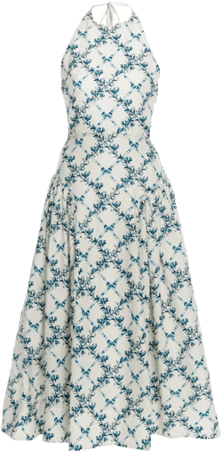 floral-print halterneck dress