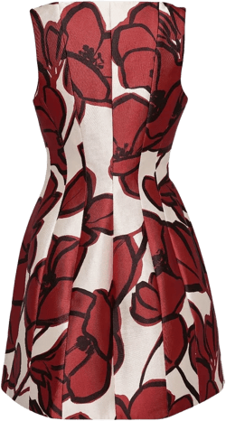 floral-print pleated dress