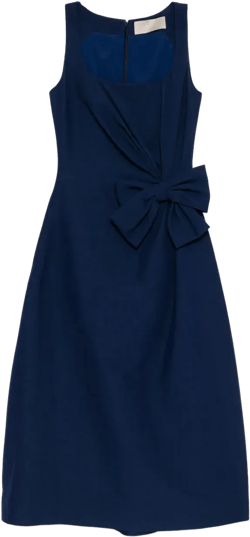 bow-detail midi dress
