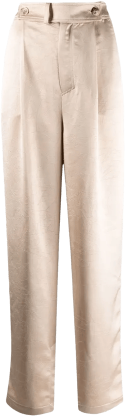 Odile straight-leg satin trousers