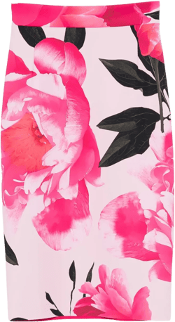floral-print midi skirt