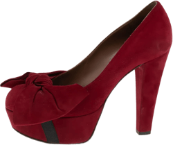125mm leather heeled pumps