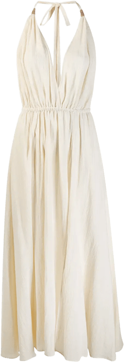 deep V-neck dress