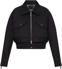 cropped zip-front jacket